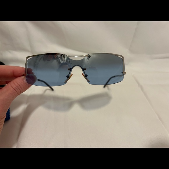 Moschino vintage metal sunglasses blue M3185-S - Picture 2 of 6